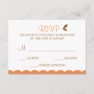 Niedliche Owalantwort RSVP Karte