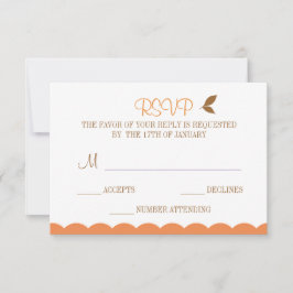 Niedliche Owalantwort RSVP Karte