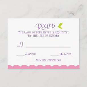 Niedliche Owalantwort RSVP Karte