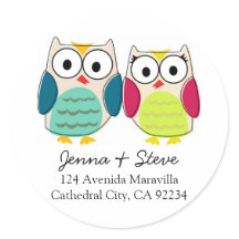 Niedliche Owl Address Labels