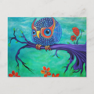 Niedliche Owl Art Postkarte