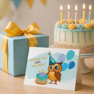 Niedliche Owl Birthday Card Karte