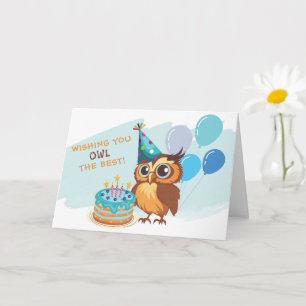 Niedliche Owl Birthday Card Karte