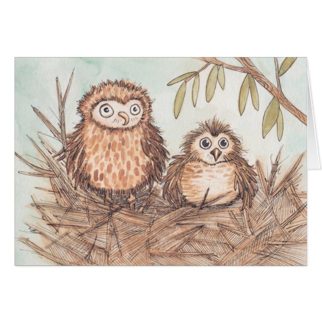 Niedliche Owl Brothers (Vorderseite (Horizontal))