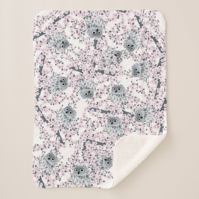 Niedliche Owl Cheroms Sherpadecke (Vorderseite)