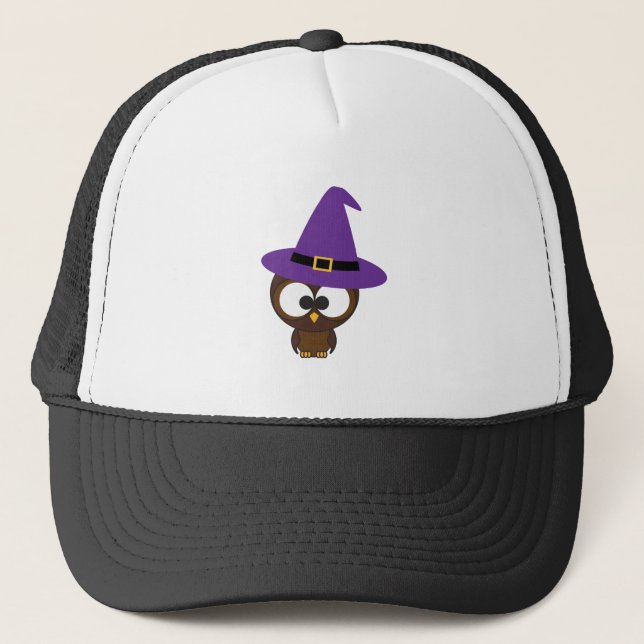 Niedliche Owl Hexe Truckerkappe (Vorderseite)