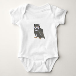 Niedliche Owl Illustration Baby Strampler