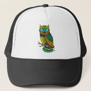 Niedliche Owl Illustration Halloween Addition Truckerkappe