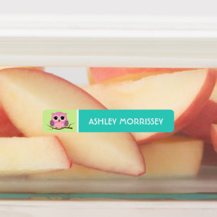 Niedliche Owl Kids Name Labels Etiketten