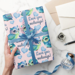 Niedliche Owl-Liebe Sie verschwinden oft Geschenkpapier