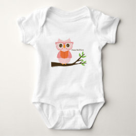 Niedliche Owl Reading Baby Strampler