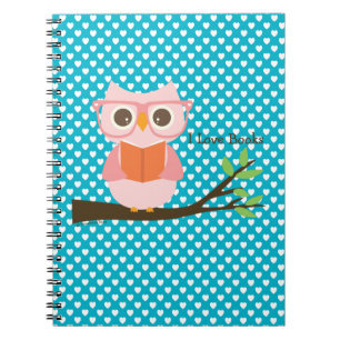 Niedliche Owl Reading Notizblock