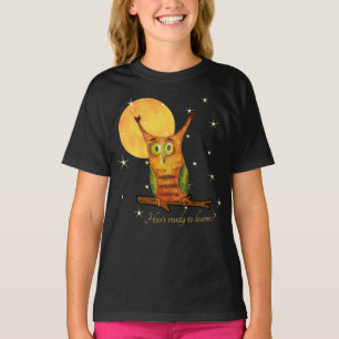Niedliche Owl Watercolor Stilschule Jahr auf der R T-Shirt