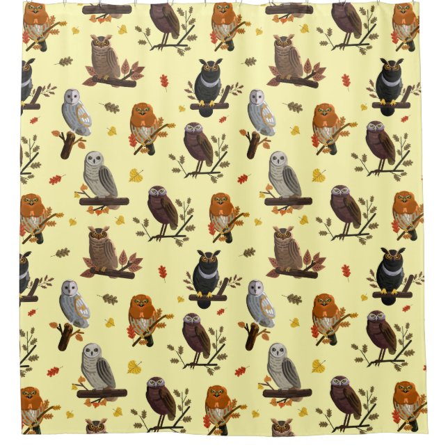 Niedliche Owls Duschvorhang (Vorderseite)
