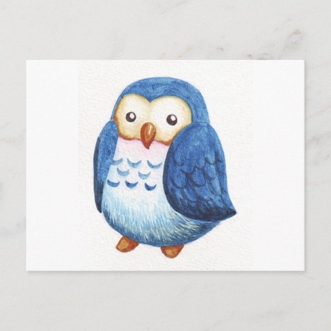 Niedliche Owls gestrichen Postkarte (Vorderseite)