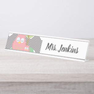 Niedliche Owls Grundschullehrer Schreibtisch Namen Schreibtischnamensplakette