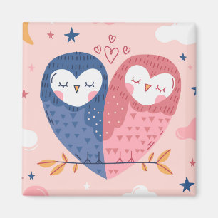 Niedliche Owls Magnet