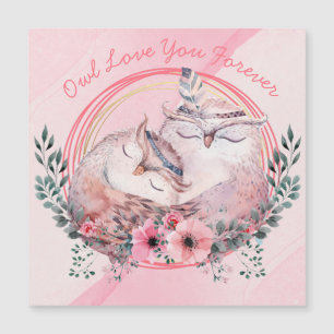 Niedliche Owls Magnetkarte