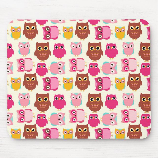 Niedliche Owls Mousepad (Vorne)