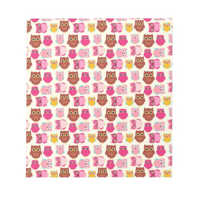 Niedliche Owls Notizblock (Vorderseite)