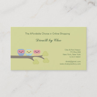 Niedliche Owls Online Shop Etsy Fashion Business C Visitenkarte