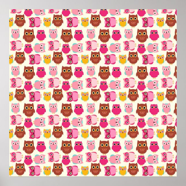 Niedliche Owls Poster (Vorne)