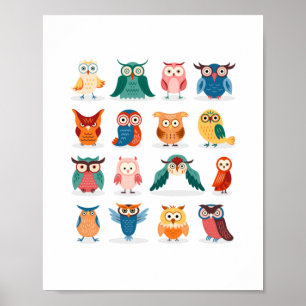 Niedliche Owls Poster