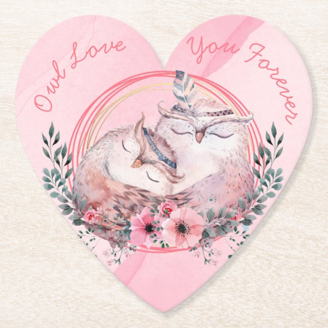 Niedliche Owls Untersetzer (Vorderseite)