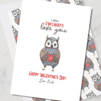 Niedliche Owlways Liebe Ihr Valentinstag