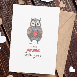 Niedliche Owlways Liebe Sie Valentinstag Karte