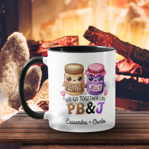 Niedliche Paare - Geschenk "Gemeinsam wie PB & J" Tasse