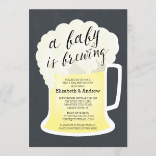 Niedliche Paare neutrale Babydusche Einladung