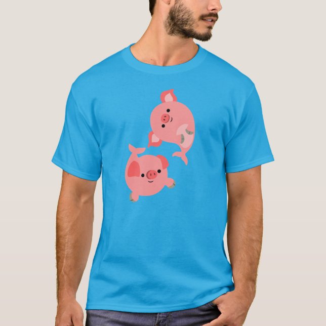 Niedliche Paare von Cartoon Merpigs T - Shirt (Vorderseite)