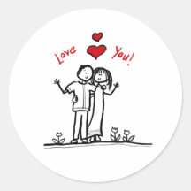 Niedliche Paarherzen und Grüße