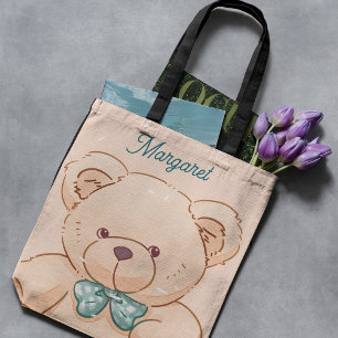 Niedliche pachelrosa Teddy-Tasche