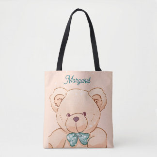 Niedliche pachelrosa Teddy-Tasche