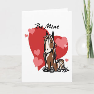 Niedliche Paint Horse Valentine Tageskarte Feiertagskarte