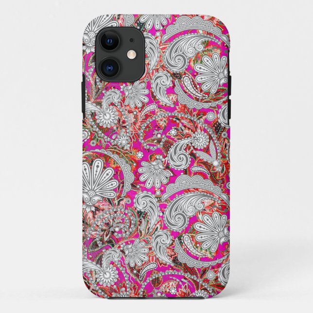 Niedliche Paisley-Muster Case-Mate iPhone Hülle (Rückseite)
