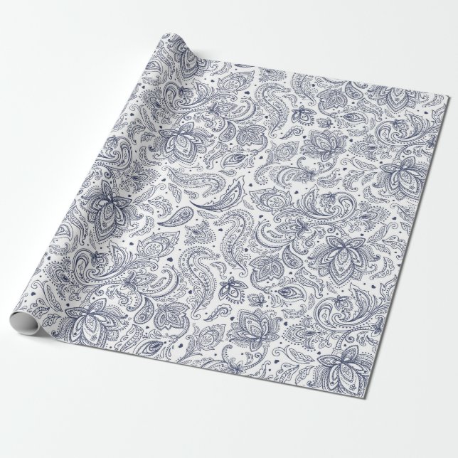 Niedliche Paisley-Muster Geschenkpapier (Ungerollt)
