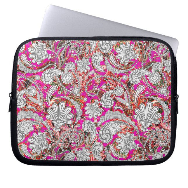 Niedliche Paisley-Muster Laptopschutzhülle (Vorderseite)