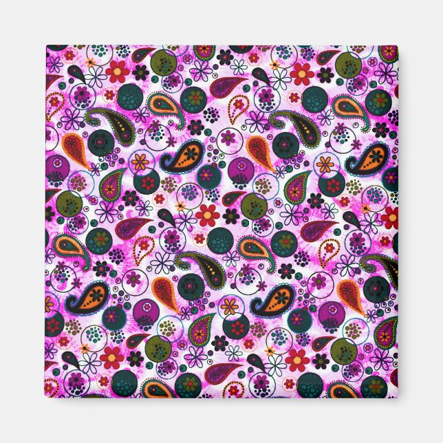 Niedliche Paisley-Muster Magnet (Vorne)