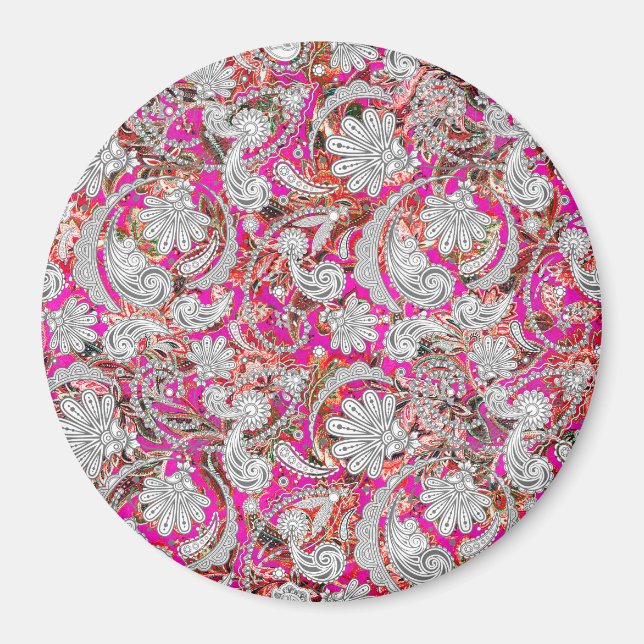 Niedliche Paisley-Muster Magnet (Vorne)