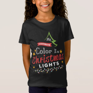 Niedliche Pajamas Weihnachten Meine Lieblingsfarbe T-Shirt