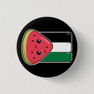 Niedliche Palästinafahne mit wassermelonfreiem Pal Button