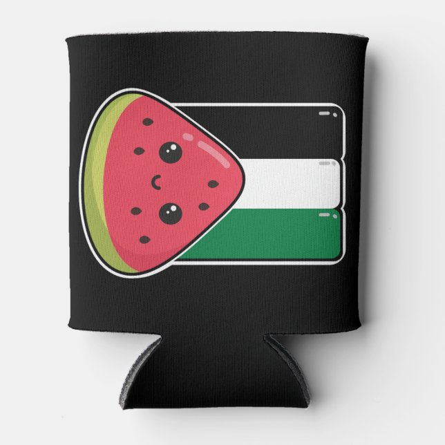Niedliche Palästinafahne mit wassermelonfreiem Pal Dosenkühler (Vorderseite)