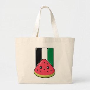 Niedliche Palästinafahne mit wassermelonfreiem Pal Jumbo Stoffbeutel