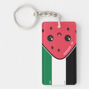 Niedliche Palästinafahne mit wassermelonfreiem Pal Schlüsselanhänger