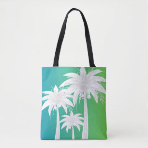 Niedliche Palm Tree Blue Green Ombre Preppy Tasche