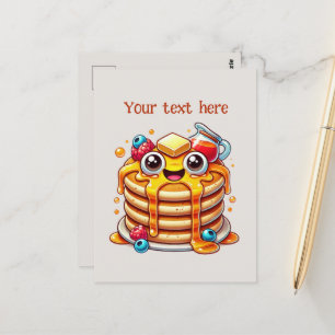 Niedliche Pancake-Liebhaber anpassen Postkarte