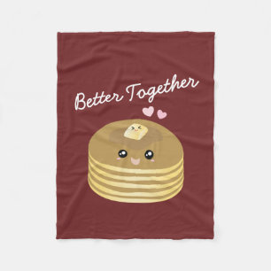 Niedliche Pancakes Butter Funny Feinschmecker Fleecedecke